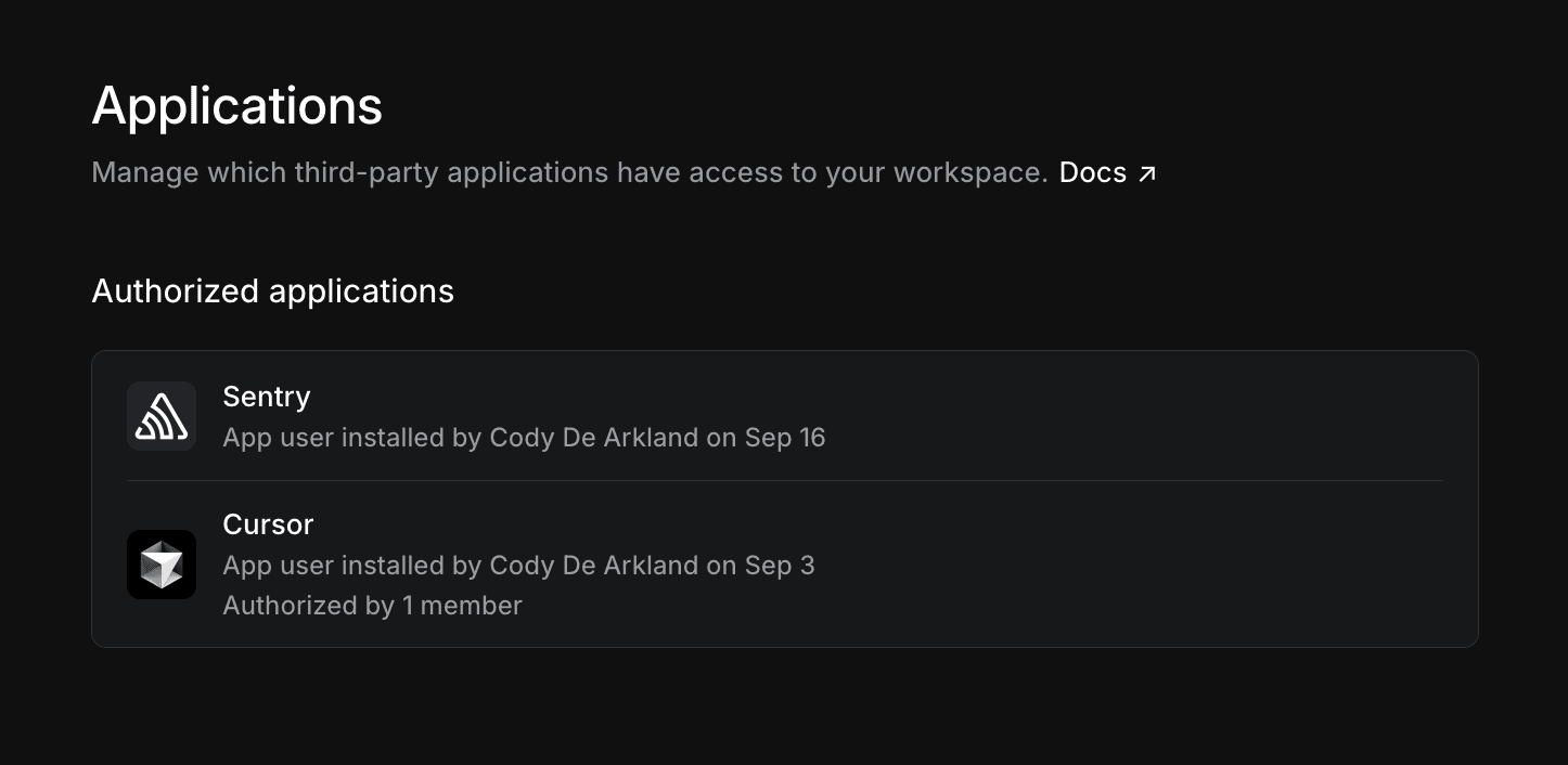 Uninstall Sentry from Linear applications